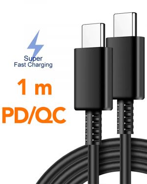 Kabel PD 45W USB TYP C – USB TYP C LEVCORP 1m CZARNY