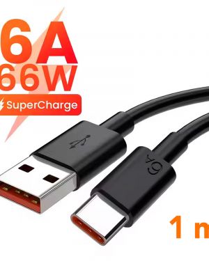 Kabel PD 66W USB – USB-C LEVCORP 1m CZARNY