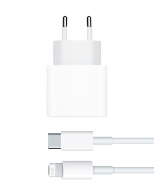 Zestaw LEVCORP Szybka ładowarka do Apple PD20W + Kabel USB-С – Lightning 1m Box