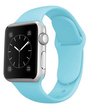 Pasek Silikon LEVCORP Apple Watch 38/40/41 klasyk Akwamaryna