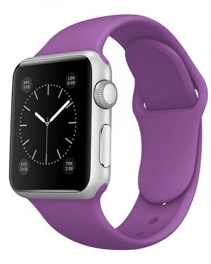 Pasek Silikon LEVCORP Apple Watch 38/40/41 klasyk Bogaty fiolet