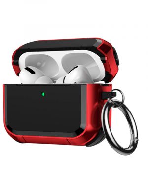Etui LEVCORP Wzmacniany do Apple AirPods Pro Silicone z klapką Czerwony