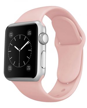 Pasek Silikon LEVCORP Apple Watch 38/40/41 klasyk Delikatny różowy