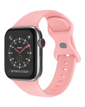 Pasek Silikon LEVCORP Apple Watch 42/44/45/49 motyl Delikatny różowy
