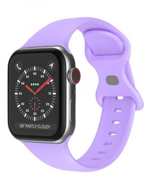 Silikonowy pasek LEVCORP do Apple Watch 38/40/41 mm zapięcie motylkowe Jasny fiolet