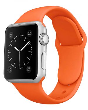 Pasek Silikon LEVCORP Apple Watch 38/40/41 klasyk  Kumkwat