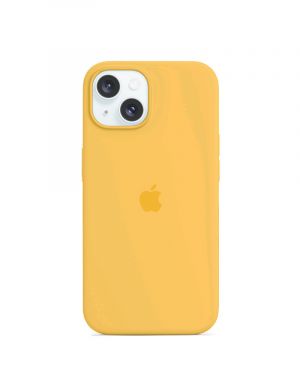 Etui LEVCORP do Apple iPhone 15 Silicone Słoneczny żółty