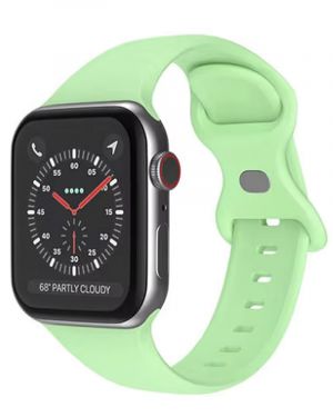 Silikonowy pasek LEVCORP do Apple Watch 38/40/41 mm zapięcie motylkowe Fistaszkowy