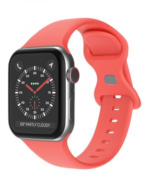 Silikonowy pasek LEVCORP do Apple Watch 38/40/41 mm zapięcie motylkowe Rose
