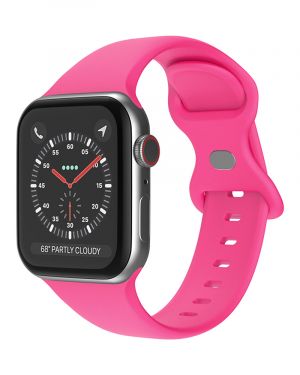 Pasek Silikon LEVCORP Apple Watch 42/44/45/49 motyl Świecący róż