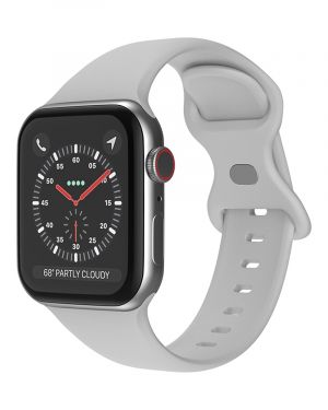 Pasek Silikon LEVCORP Apple Watch 42/44/45/49 motyl Szary