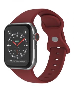Pasek Silikon LEVCORP Apple Watch 42/44/45/49 motyl Dojrzała wiśnia