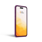 Etui LEVCORP do Apple iPhone 12 / 12 Pro Silicone Bogaty fiolet