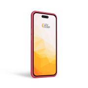 Etui LEVCORP do Apple iPhone 14 Silicone Hibiskus czerwony